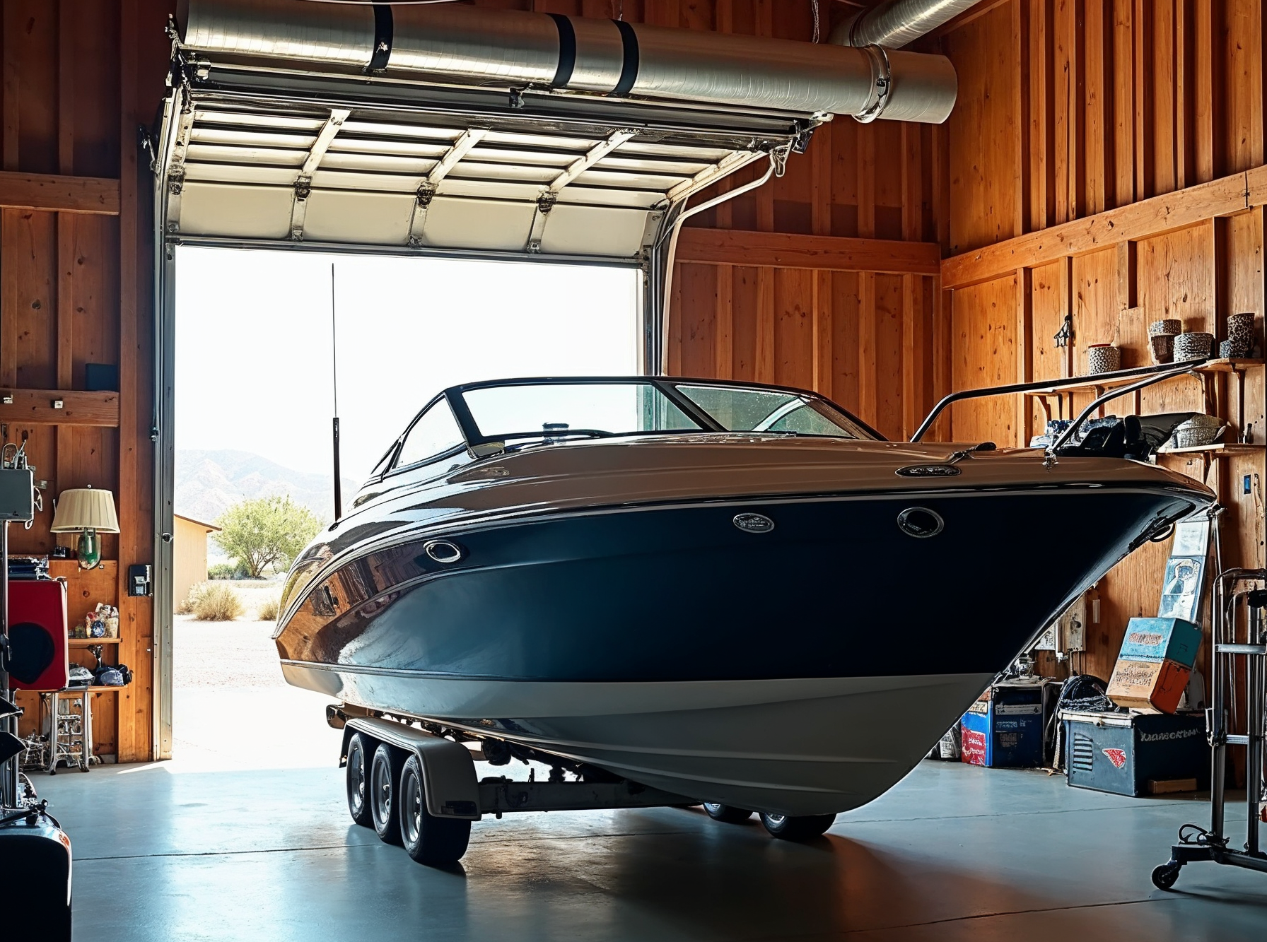 What to Look for in a Potential Lake Havasu City Rental Property - boat in rv garage in lake havasu